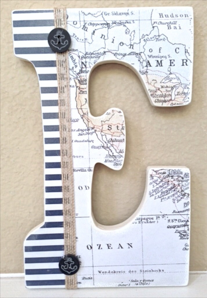 Nautical Nursery Decor Baby Boy Nursery Wall Letters for | Etsy