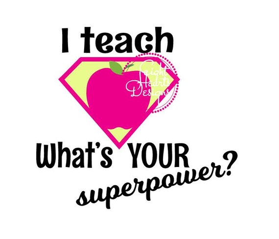 Download Super Hero Teacher 2 Designs SVG | Etsy
