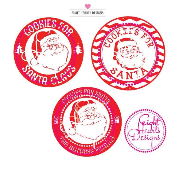 Download Free Svg Santa Plate 3 Designs Pack For Santa Claus Christmas Etsy SVG DXF Cut File