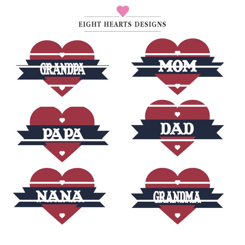 Download Love Tattoos Mom Dad Grandma Grandpa Papa Nana SVG | Etsy