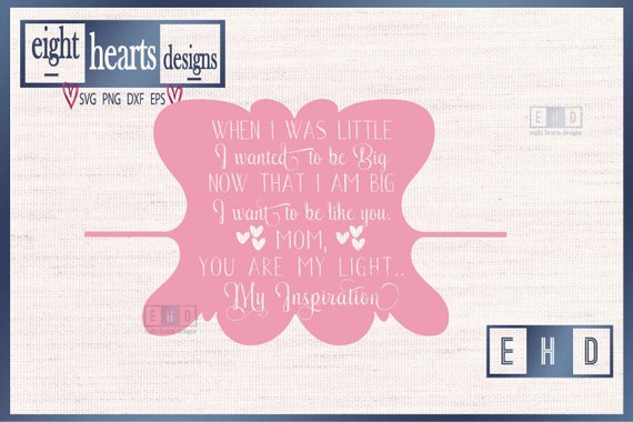 Download Mothers Day Poem When I Was Little Mom Cut Make Print Etsy