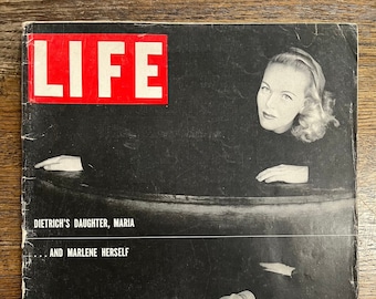 Life Magazine | August 18, 1952 Marlene Dietrich and Daughter | Vintage ads