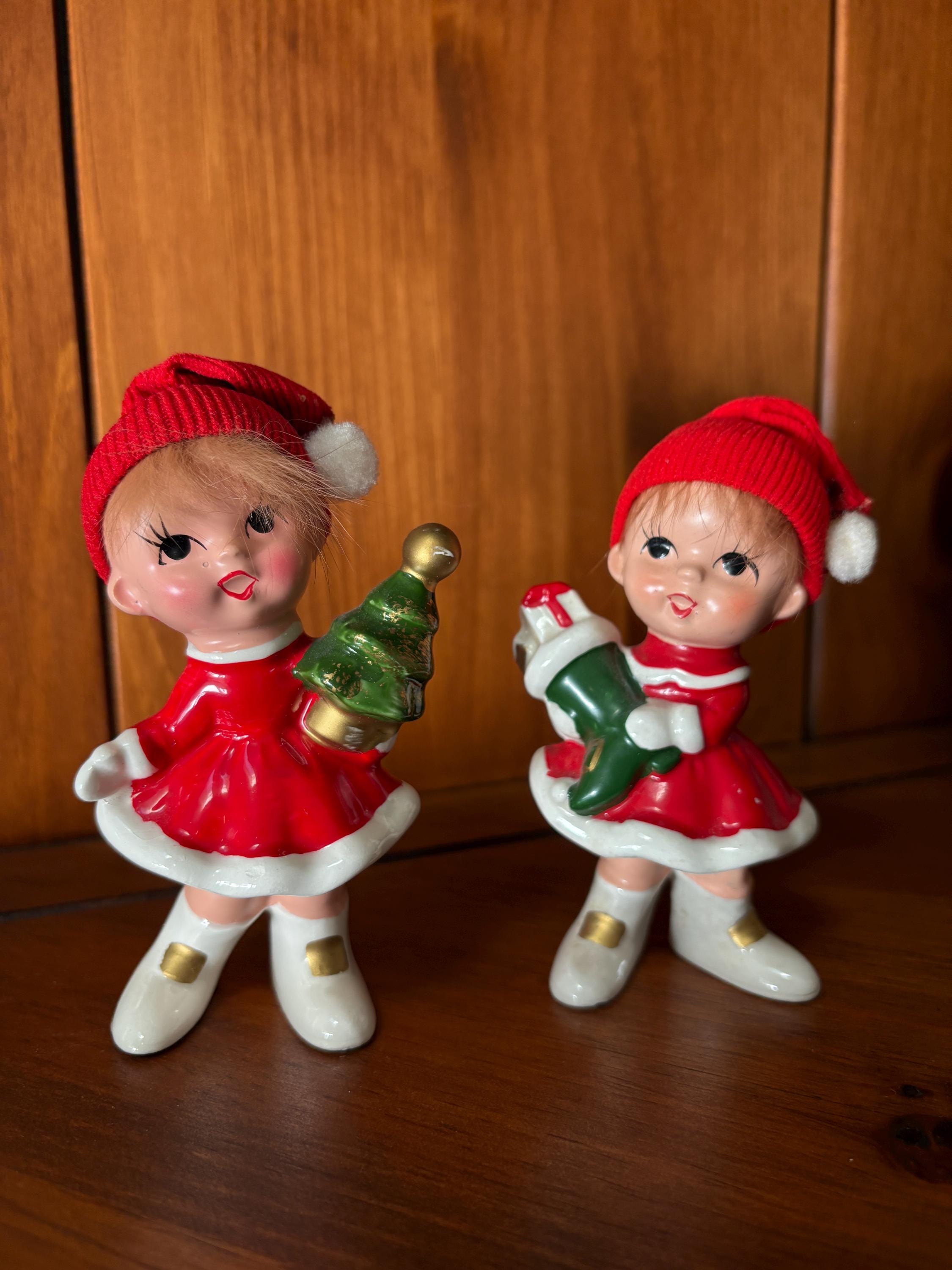 ヴィンテージ　ナプコ社　クリスマスフィギュア　陶器製 Napco Christmas Figurines - Etsy
