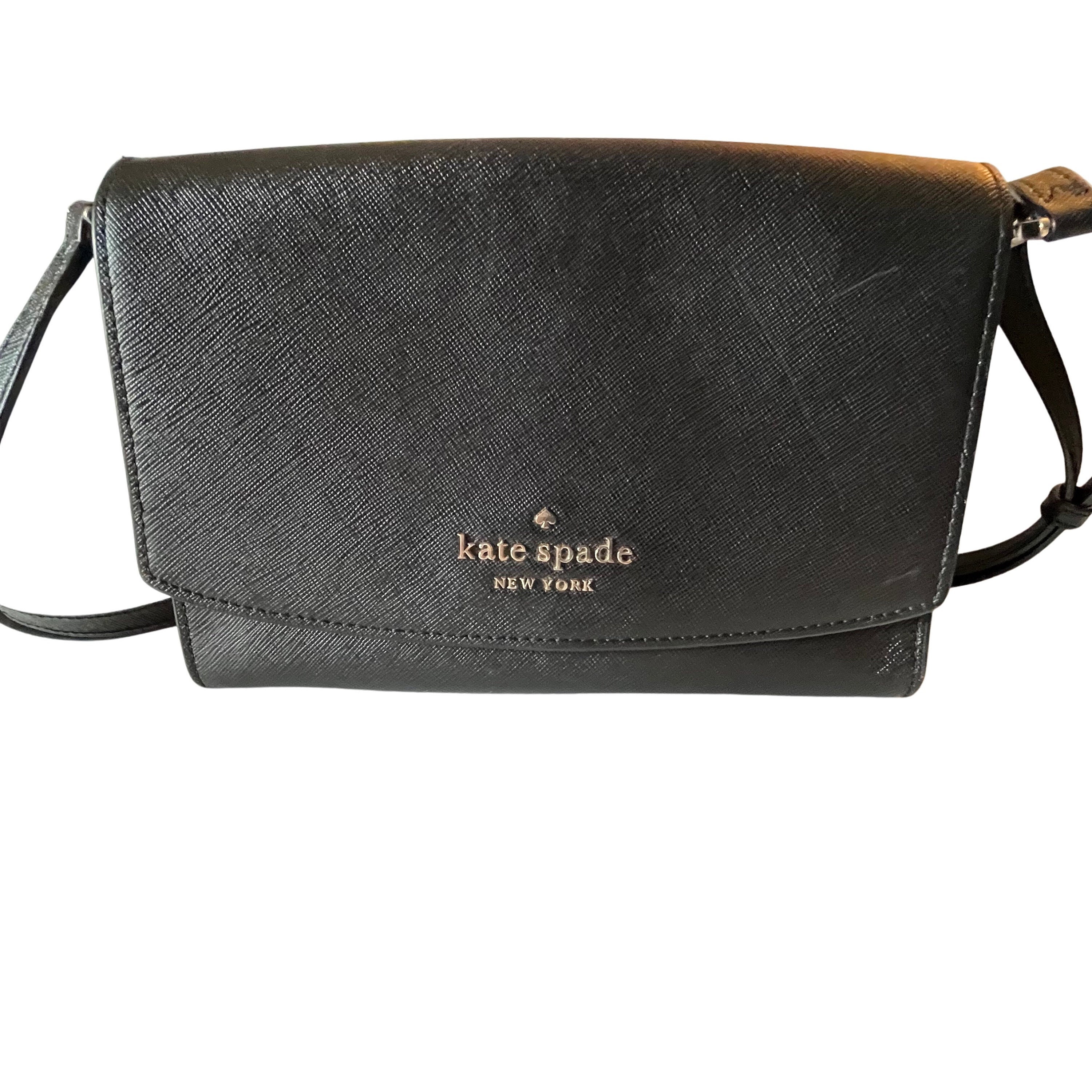 Kate Spade New York Carson Convertible Crossbody Shoulder Leather Bag | Pocketbook - Black