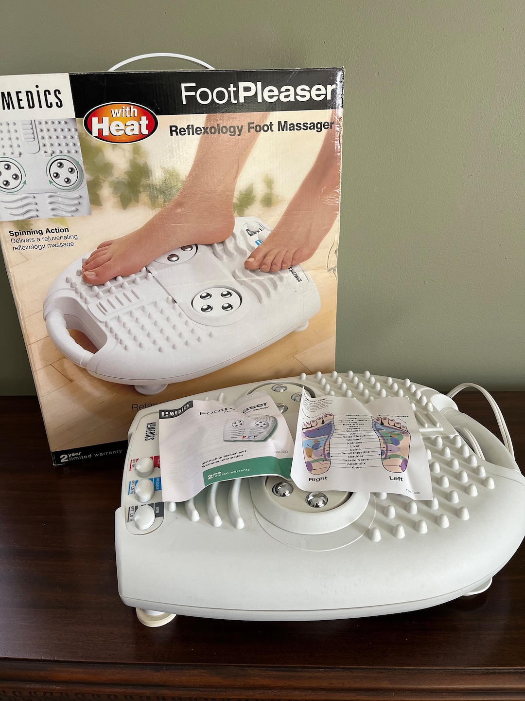 HOMEDICS Model FP1000 Foot Pleaser Heat Reflexology Foot Massager Etsy