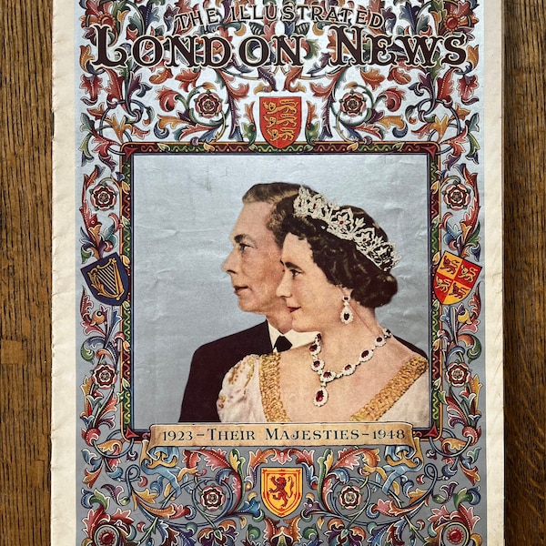 The Illustrated LONDON NEWS Magazine | May 1, 1948 |  Royal Silver Wedding | Majesties King George VI & Queen Elizabeth | Vintage Ephemera