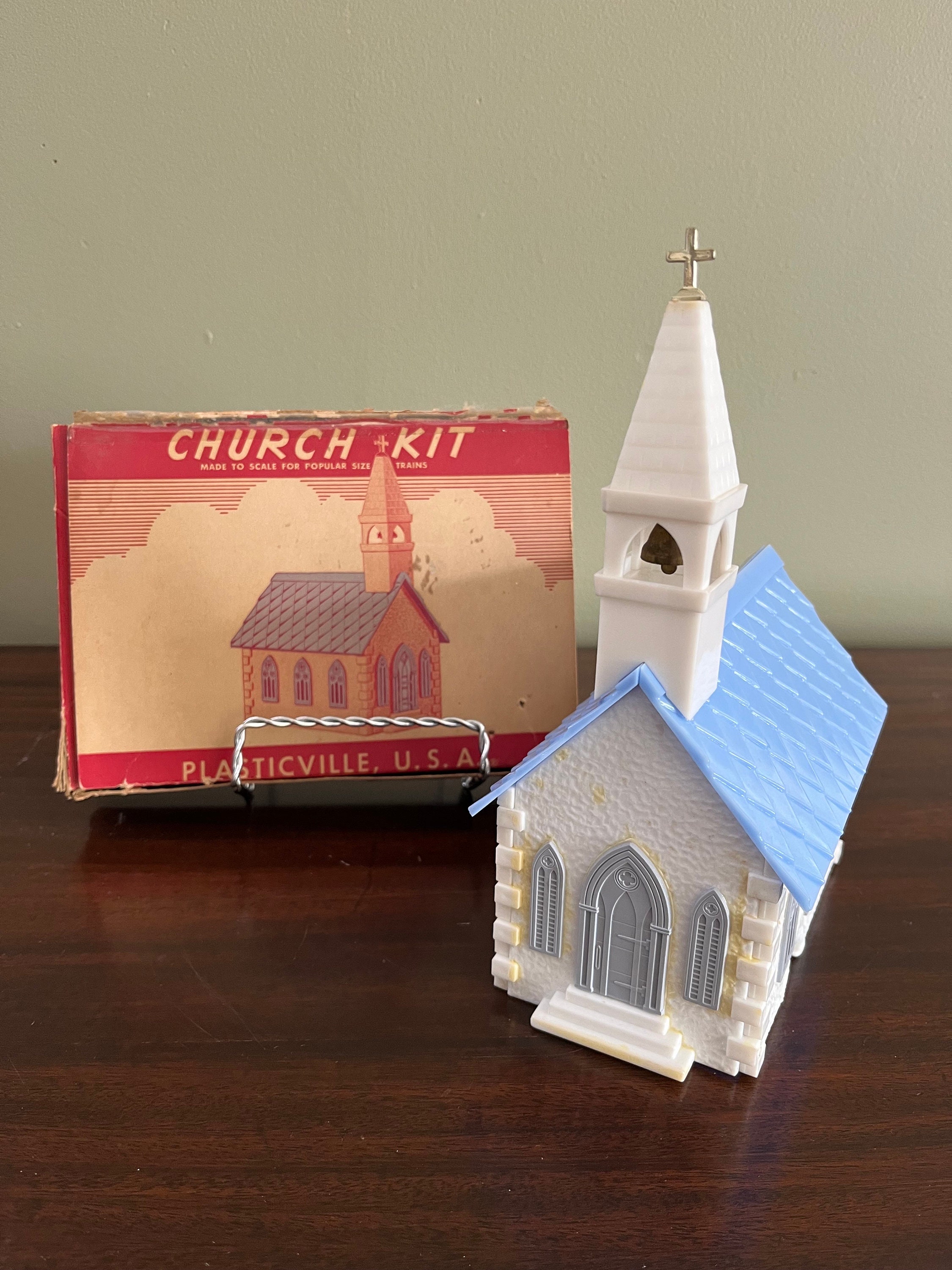 1950s PLASTICVILLE Church (CC-8) Complete With Box