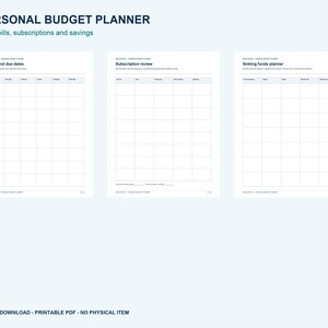 Printable Budget Planner for Variable Income, 30-Page Finance Organizer, US Letter and A4 image 3