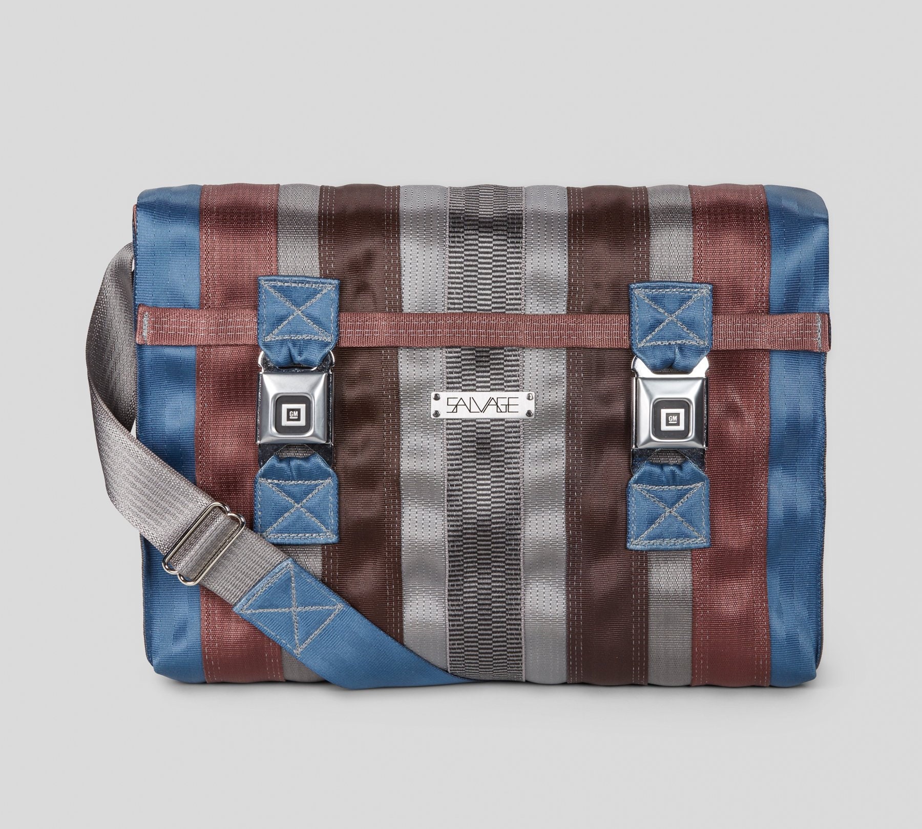 Messenger Seatbelt Bag Large Messenger Bag Purple Gray and Etsy