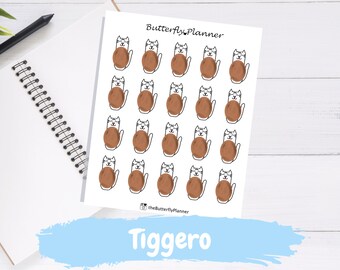 Potato Tiggero Cat Character Planner Stickers