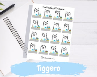 Dishes Tiggero Cat Character Planner Stickers