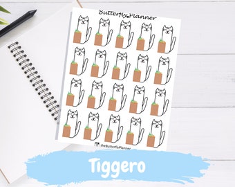 Grocery Tiggero Character Planner Stickers