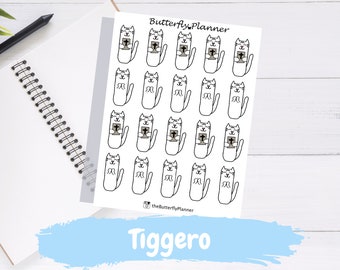 Prayer Tiggero Cat Character Planner Stickers