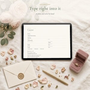 Printable Wedding Planner Binder, 50 Page Fillable PDF Wedding Planning Book with Checklist, Budget and Guest List, US Letter & A4 image 6