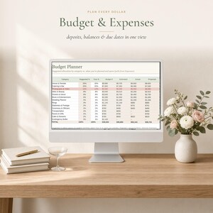 All-in-One Wedding Planner Spreadsheet, Excel & Google Sheets Template with Budget Tracker, Guest List, RSVP, Seating Chart and Checklist image 3