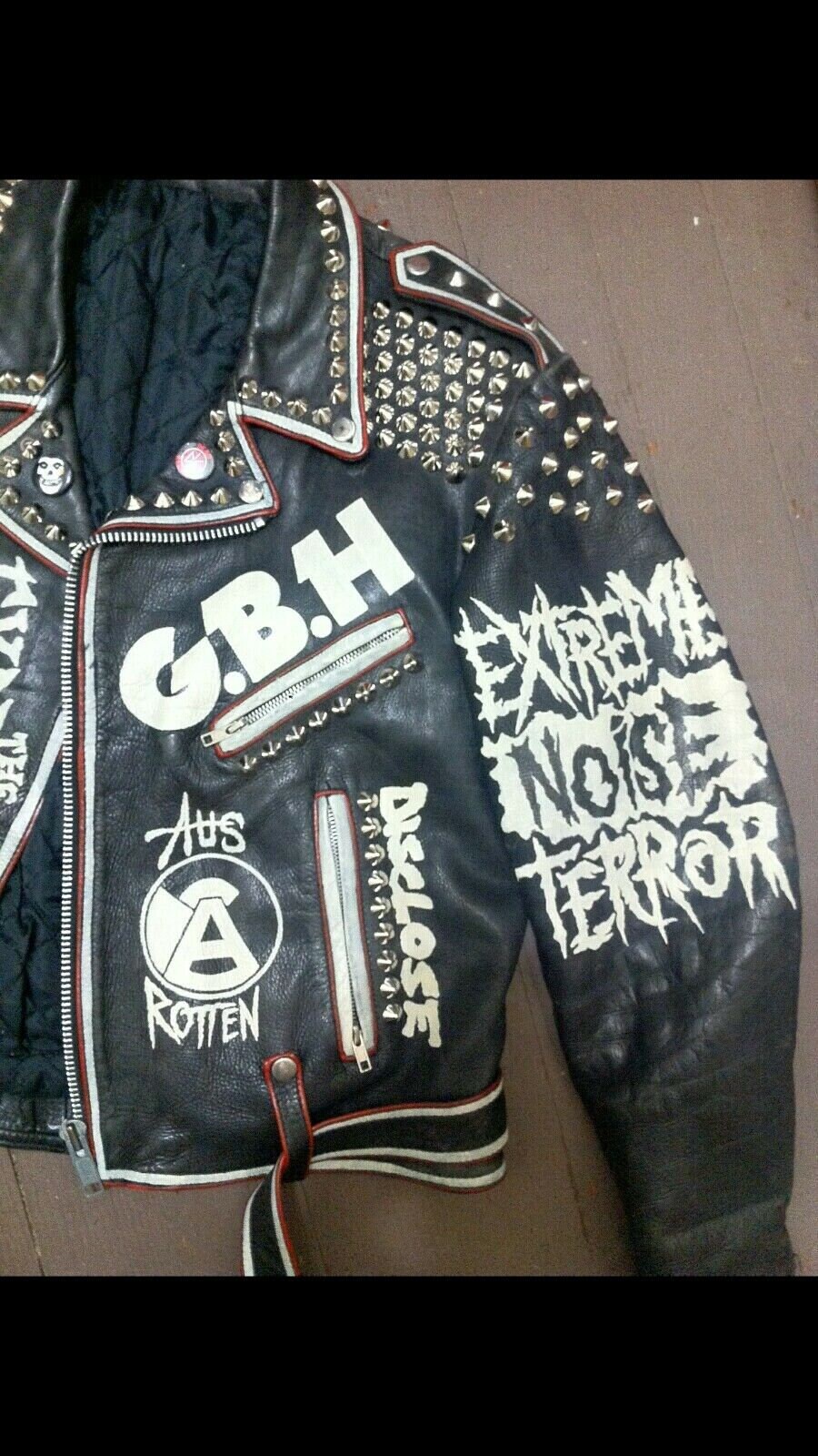 Punk Artefact! 80s Leather Lethal Cinematic Moto Jacket With