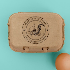 Timbre de nom personnalisé d’oeufs frais de ferme, timbre de carton d’oeufs, timbre de carton de canard, timbre de carton d’oeufs de caille, timbre de carton de poulet (2118)
