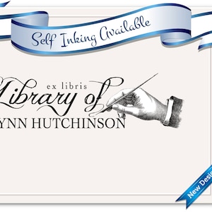 From the Library Of Book Stamp - Ex Libris - Custom Rubber Stamp Address Stamp -- Personalized Gift -- Style 1088