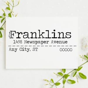 Typewriter RETURN ADDRESS STAMP | Custom Address Stamp | Return Address | Self Inking Stamp | Custom Stamp | Wedding Stamp (1058)