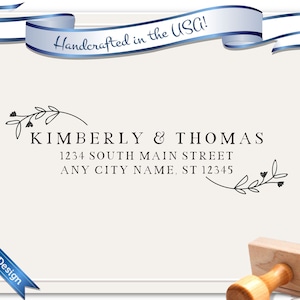 Return Address Stamp | Self Inking Address Stamp | Personalized Address Stamp | Wooden Stamp | Wedding Stamp | Housewarming Gift | 1906