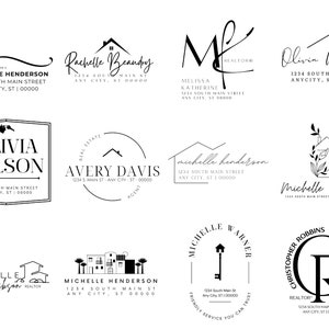 36 ontwerpen voor makelaar - aangepaste rubberen stempel adresstempel -- gepersonaliseerd cadeau - makelaar, makelaar, makelaar