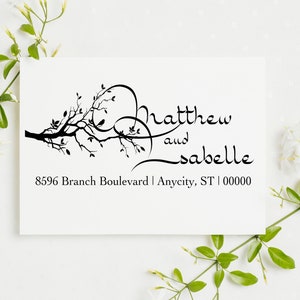 Tree Branch RETURN ADDRESS STAMP | Custom Address Stamp | Return Address | Self Inking Stamp | Custom Stamp | Wedding Stamp (1143)
