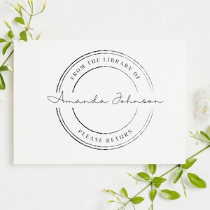 From the Library of Modern Minimalist Stamp | Bookplate | Ex Libris | Library Stamp | Book Stamp | Stamper Housewarming Gift | 1862