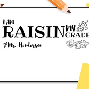 Raisin My Grades Self-Inking, Wood Handle or Art Block Teacher Stamp, Student Stamp, Classroom Stamp (2070)