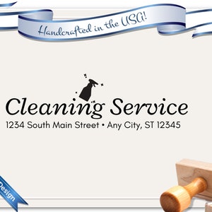 Cleaning Service | Housekeeper | Return Address Stamp | Custom Address Stamp | Self Inking | Address Stamp | Personalized Gift | Style 1910