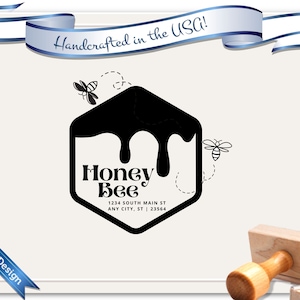 Honey Bee | Return Address Stamp | Custom Address Stamp | Self Inking | Address Stamp | Personalized Gift | Style 1938