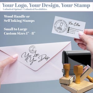 Large Custom Stamp, 1&quot;-8&quot; Wide | Custom Logo Stamp for Branding | Custom Rubber Stamp | Large Custom Stamps | Business Stamp Your Design