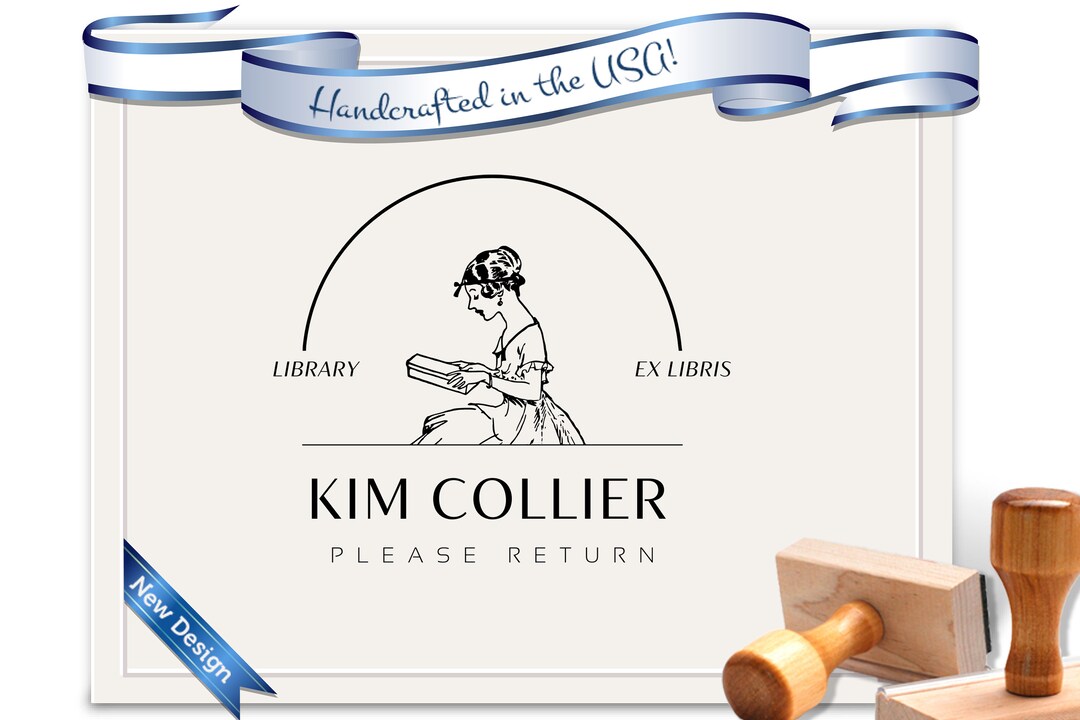 Ex Library Stamp Personalized Book Embosser: Victorian Ex Libris Library Stamp - Etsy