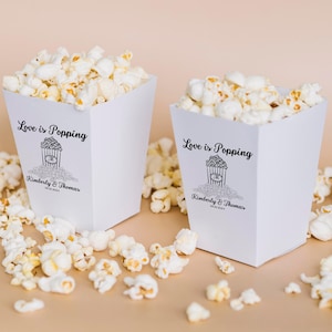 Love is Popping Stamp, Popcorn Wedding Favor, Wood Handle, Self-Inking, Wedding Favor Stamp, DIY Wedding Tags, You Choose Size (2178)