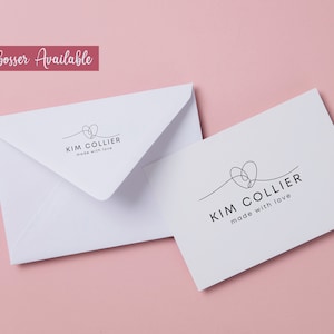 Personalized Handmade by | Made By | Handmade with Love | Heart |Self Inking Modern Stamp Crafters Stamp | 2019