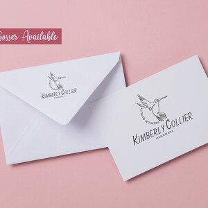 Personalized Handmade by | Made By | Handmade with Love | Hummingbird |Self Inking Modern Stamp Crafters Stamp | 2018