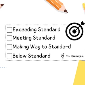 School, Student Checklist Self-inking, Wood Handle or Art Block Teacher Stamp, Classroom Stamp, School Stamp LARGE SIZE (2058)