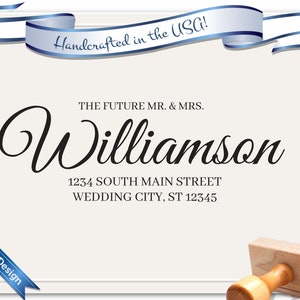 Soon to Be Mr and Mrs Stamp, Return Address Stamp, Custom Stamp, Personalized, Self Inking Stamp, Rubber Stamp, Save the Date Stamp (1887)