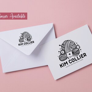 Personalized Handmade by | Made By | Handmade with Love | Knitting |Self Inking Modern Stamp Crafters Stamp | 2021
