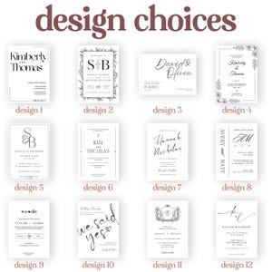 Personalisierter Hochzeitseinladungs-Stempel mit 12 Designs zur Auswahl (Hochzeitseinladung)