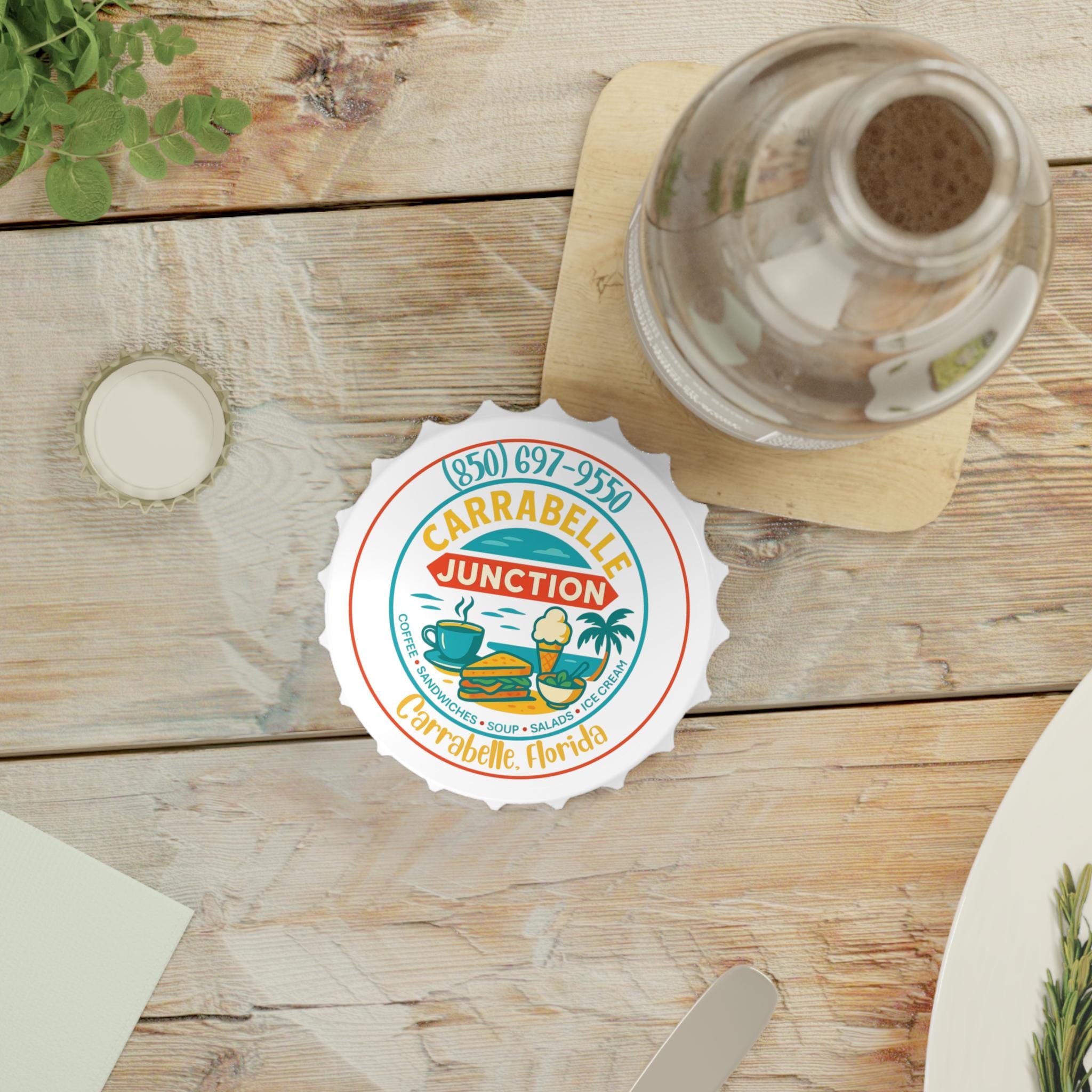 Carrabelle Junction Souvenir Bottle Opener | Refrigerator Magnet