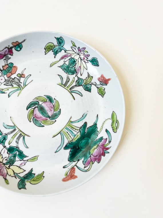 Vintage Chinoiserie Ceramic Dish - Boho Ring Dish… - image 6