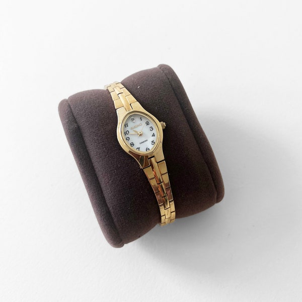 Vintage Gold Watch with Pearl Face