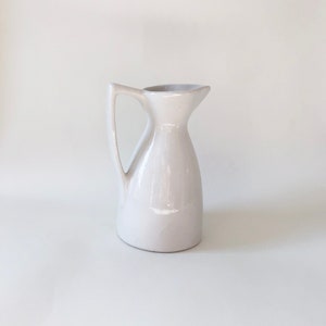 Vintage Organic Medium Handmade Ceramic Pitcher Handled Watering Vase - 433 mark