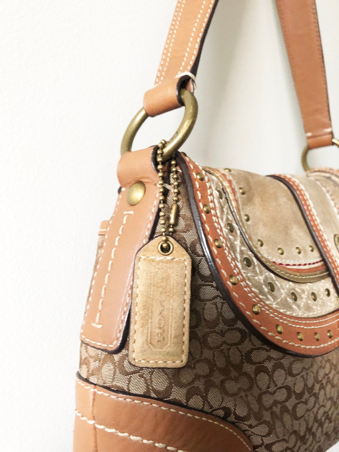 Vintage 90s Coach Suede Hobo Shoulder Bag COACH Soho Etsy