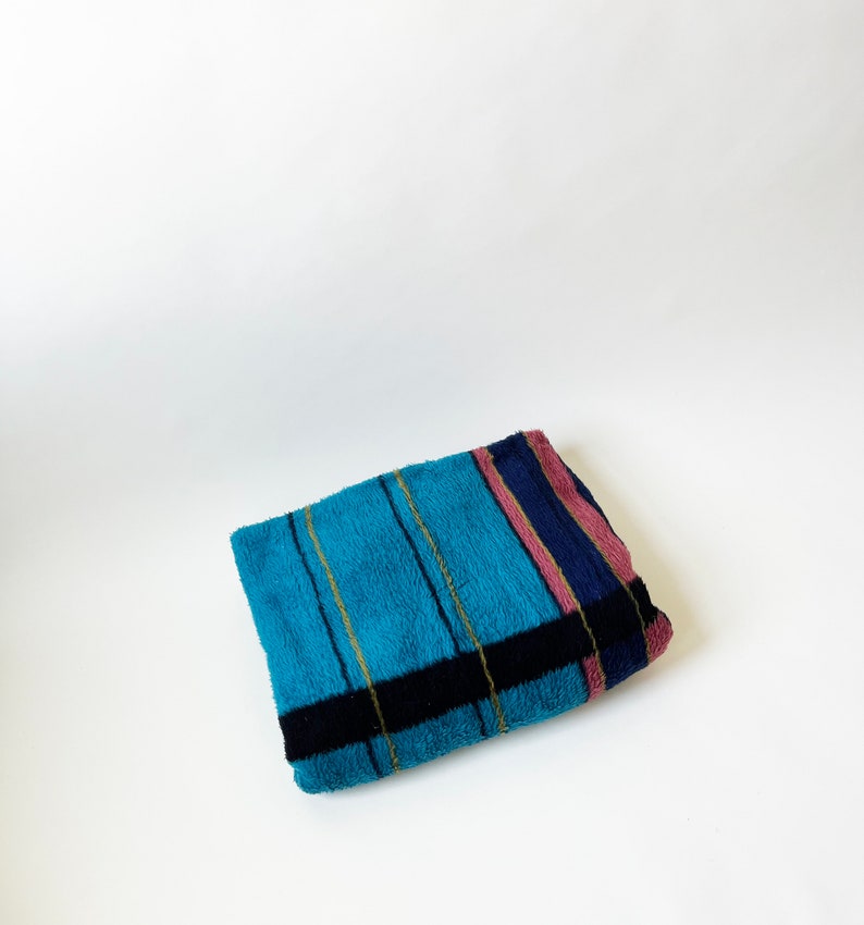 Vintage Jewel Tone IBENA Throw Blanket Cotton & Acrylic Throw Made in