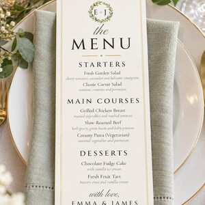 Custom Wedding Sign Bundle, Monogram Welcome Sign, Seating Chart, Name Tents, Menu and Bar Sign, Printable Digital Files image 5