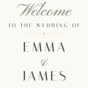 Custom Wedding Welcome Sign, Greenery Welcome Sign with Names and Date, Eucalyptus Wedding Sign, Printable 24x36 Digital File image 3