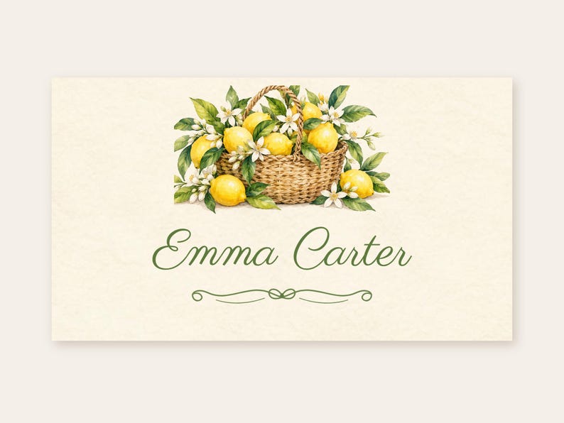 Bridal Shower Name Tents, She Found Her Main Squeeze Lemon Place Cards, Lemon Basket Luncheon Table Decor, Custom Printable Digital File image 2
