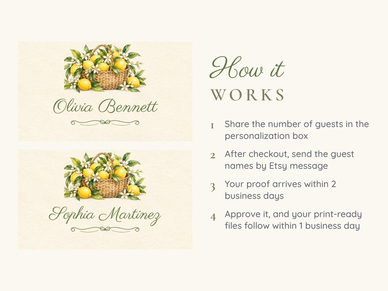 Bridal Shower Name Tents, She Found Her Main Squeeze Lemon Place Cards, Lemon Basket Luncheon Table Decor, Custom Printable Digital File image 4