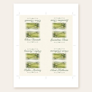 Birthday Name Tents, Golf Course Place Cards, Golf Birthday Dinner Table Decor, Custom Printable Digital File image 3